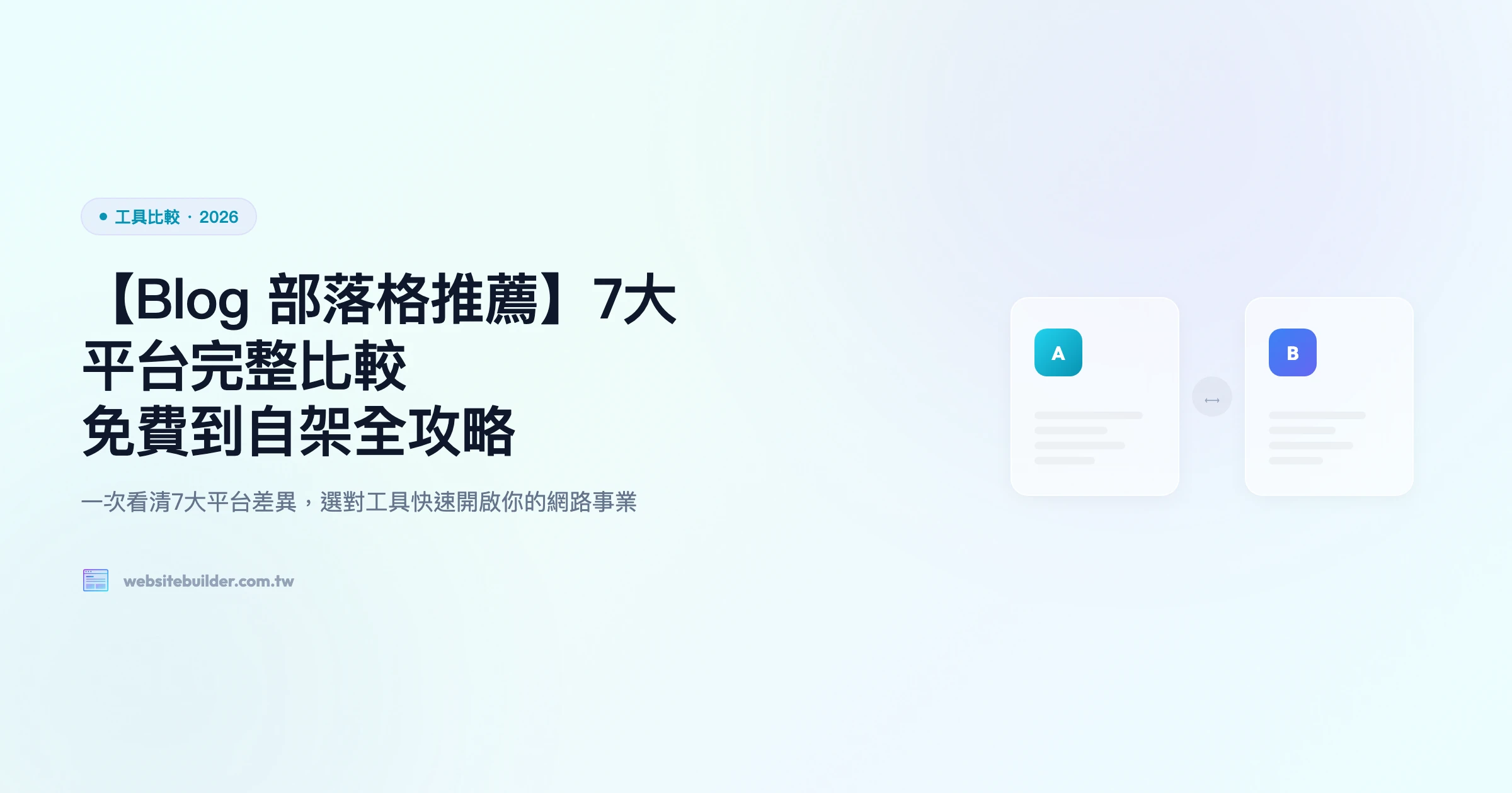 【Blog 部落格推薦】7大平台完整比較｜免費到自架全攻略
