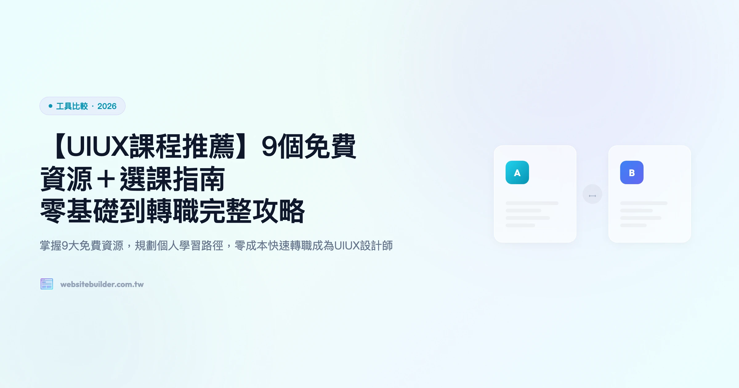 【UIUX課程推薦】9個免費資源＋選課指南｜零基礎到轉職完整攻略