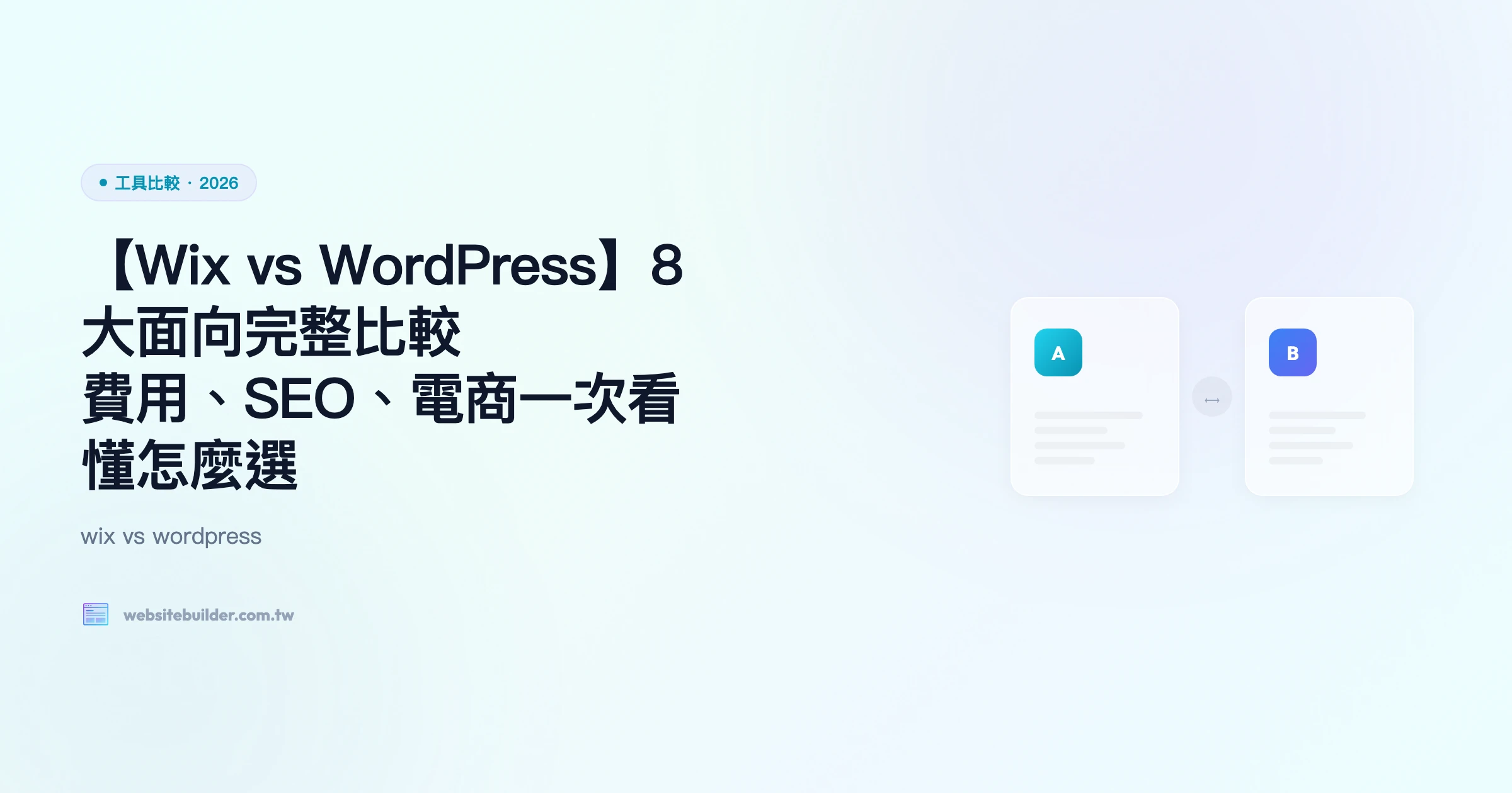 【Wix vs WordPress】8大面向完整比較｜費用、SEO、電商一次看懂怎麼選