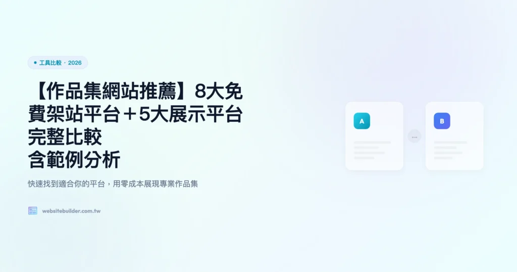 作品集網站 工具比較精選圖片