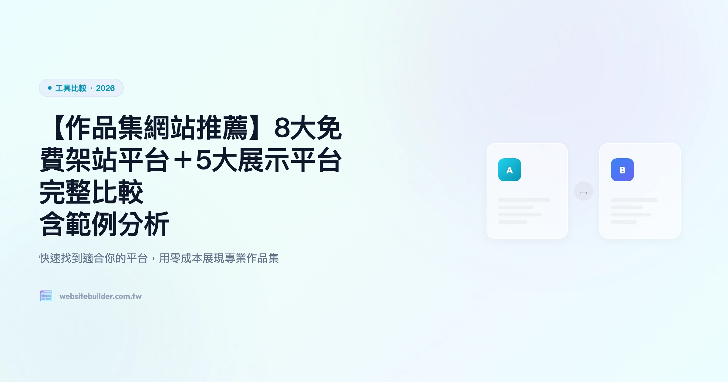 【作品集網站推薦】8大免費架站平台＋5大展示平台完整比較｜含範例分析