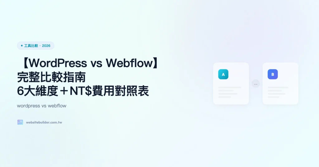 wordpress vs webflow 工具比較精選圖片